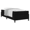 vidaXL Boxspringbett mit Matratze Schwarz 90 x 190 cm Stoff