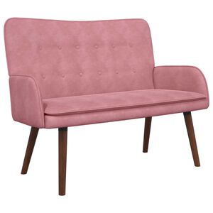 vidaXL 2-Sitzer Sofa Rosa 115 x 61 x 87 cm Samt