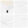 vidaXL Boxspringbett mit Matratze Wei&szlig; 100 x 200 cm Kunstleder
