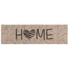 vidaXL K&uuml;chen Teppich Beige Zuhause 150 x 45 cm 100% Polyamid Waschbar