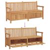 vidaXL Bank mit Speicher Braun 180 x 60 x 90 cm Massivholz Teak