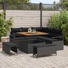 vidaXL Gartensofa-set mit Kissen 8 pcs Schwarz Poly-Rattan