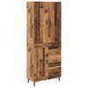 vidaXL Highboard mit Schubladen 2 pcs Altholz Engineered Wood und Glas