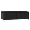 vidaXL Gartenhocker mit Kissen 2 Stk. Schwarz Poly Rattan