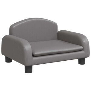 vidaXL Hundebett Grau 50x40x30 cm Kunstleder