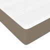 vidaXL Boxspringbett mit Matratze Taupe 120x200 cm Stoff
