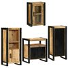 vidaXL Badezimmerm&ouml;bel-Set 4 Stk. Braun Massives Mangoholz