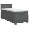 vidaXL Boxspringbett mit Matratze Dunkelgrau 80 x 200 cm Stoff