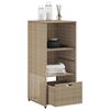 vidaXL Gartenschrank Beige 50x55x115 cm Poly Rattan