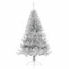 vidaXL Künstlicher vorbeleuchteter Weihnachtsbaum Silber 180 cm