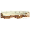 vidaXL Sofagarnituren 8 pcs Natur und Creme Massivholz Akazie