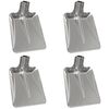 vidaXL Schaufelkopf 4 pcs Silber 41,5 x 32,5 cm Aluminium