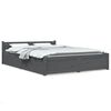 vidaXL Bett mit Schubladen Grau 140x190 cm