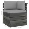 vidaXL 12-tlg. Garten-Sofagarnitur aus Paletten mit Kissen Kiefernholz