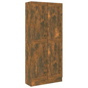 vidaXL B&uuml;cherschrank R&auml;uchereiche 82,5x30,5x185,5 cm Holzwerkstoff