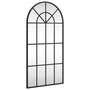 vidaXL Wandspiegel Schwarz 40x80 cm Gew&ouml;lbt Eisen