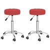 vidaXL Esszimmerst&uuml;hle 2 Stk. Drehbar Weinrot Stoff