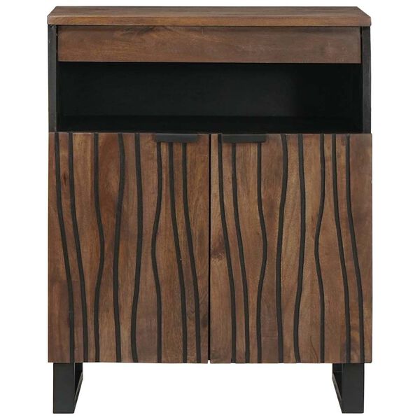vidaXL Sideboard Braun 60 x 33 x 75 cm massives Mangoholz