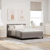 vidaXL Boxspringbett mit Matratze Taupe 140 x 200 cm Stoff