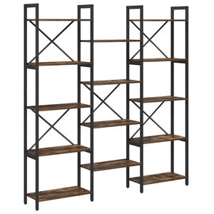 vidaXL B&uuml;cherregal Sonoma-Eiche 156 x 25 x 167 cm Holzwerkstoff