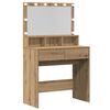 vidaXL Schminktisch Artisan-Eiche 80 x 41 x 134,5 cm Holzwerkstoff