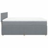 vidaXL Boxspringbett mit Matratze Hellgrau 140x200 cm Stoff