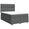 vidaXL Boxspringbett mit Matratze Dunkelgrau 140x190 cm Stoff