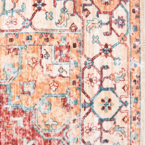 vidaXL Teppich Bedruckt Waschbar Faltbar Bunt 140x200 cm Polyester