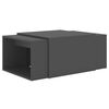 vidaXL 3-tlg. Satztisch-Set Grau 60x60x38 cm Holzwerkstoff