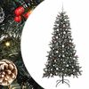 vidaXL K&uuml;nstlicher Weihnachtsbaum Gr&uuml;n 210 cm PVC, Plastik und Stahl