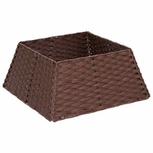 vidaXL Weihnachtsbaumkragen Quadratisch Dunkelbraun 50 x 50 x 25 cm