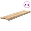 vidaXL Treppenstufen 16 Stk. Unbehandelt 110x25x2 cm Massivholz Eiche
