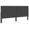 vidaXL Kopfteil Getuftet Dunkelgrau Stoff 200 x 200 cm