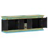 vidaXL TV-Schrank Blau 110x30x40 cm Massivholz Mango