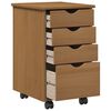 vidaXL Rollschrank mit Rollen MOSS Honigbraun 34 x 39 x 56 cm