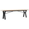vidaXL Couchtisch Y-Gestell 160x40x45,5 cm Massivholz Kiefer Stahl