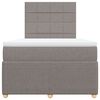 vidaXL Boxspringbett mit Matratze Taupe 120x200 cm Stoff