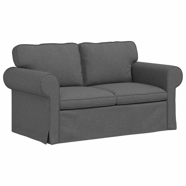 vidaXL Sofa Dunkelgrau Gesamtabmessungen: 155 x 82 x 80 cm (B x T x H)