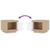 vidaXL Couchtisch Wei&szlig; und Sonoma-Eiche 51x50x45 cm Holzwerkstoff