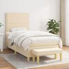 vidaXL Boxspringbett mit Matratze Creme 100x200 cm Stoff