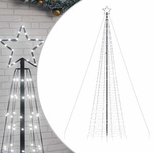 vidaXL LED Weihnachtsbaum mit Erdspießen 1534 LEDs Kaltweiß 500 cm