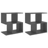 vidaXL Nachttische 2 Stk. Grau 50x30x51,5 cm Holzwerkstoff