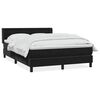 vidaXL Boxspringbett mit Matratze Schwarz 160x220 cm Samt