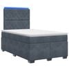 vidaXL Boxspringbett mit Matratze Dunkelgrau 120 x 200 cm Samt