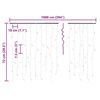 vidaXL Lichtervorhang LED Eiszapfen 10 m 400 LED Bunt 8 Funktionen