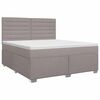 vidaXL Boxspringbett mit Matratze Taupe 140 x 200 cm Stoff