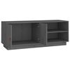 vidaXL TV-Schrank Grau 105x34x40 cm Massivholz Kiefer