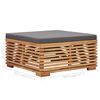 vidaXL 5-tlg. Garten-Lounge-Set mit Auflagen Massivholz Teak