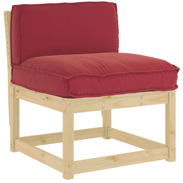 vidaXL Palettenkissen f&uuml;r R&uuml;ckenlehne Weinrot 80 x 40 x 12 cm