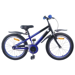 vidaXL Kinderfahrrad 20 Zoll f&uuml;r 6-11 Jahre alt Blau Schwarz